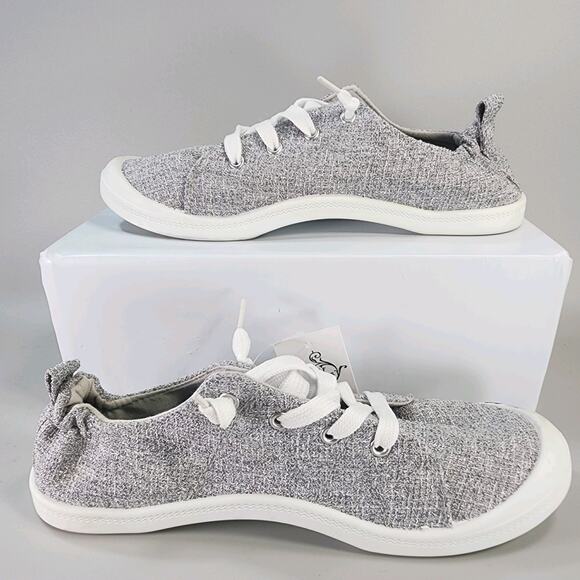 Womens Soles Mates Sz 7 012040 Gray Canvas Lightweight Comfortable Slip In Shoes - Picture 5 of 8